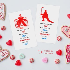 Hockey Valentine Cards | 3x5 | Instant Download