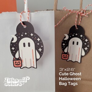 Halloween Ghost Treat Bag Tag: You&#39;ve Been Booed/Boozed