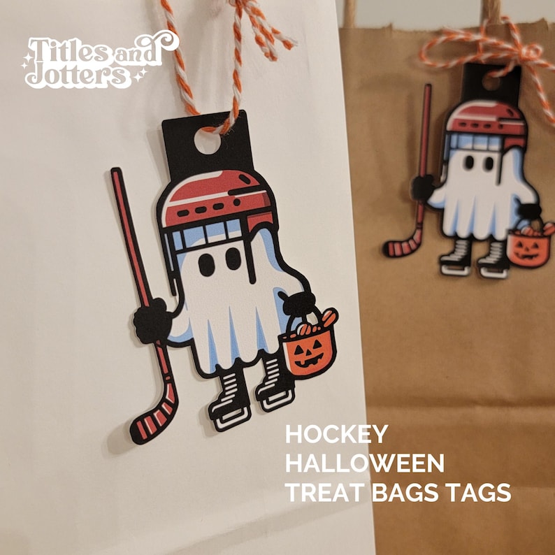 Hockey Halloween Gift Bag Tags