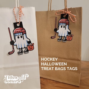 Hockey Halloween Gift Bag Tags
