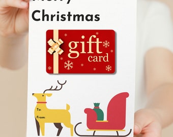 Christmas Gift Card Holder, Christmas Party Favor Holder Printables for Kids, Last Minute Gift Printable, Unique Gift Card Holder Printables