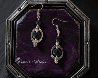 Orecchini pendenti gotici vittoriani - Eleganti, di medie dimensioni, per un tocco di romanticismo dark.
