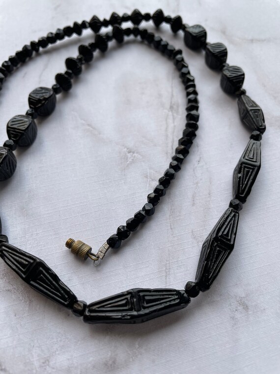 Art Deco, Egyptian Revival bead necklace in Czech… - image 2