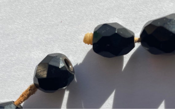 Vintage, 1890-1910, faceted dark cherry amber col… - image 5