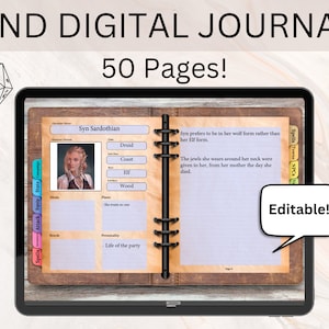 DND DIGITAL JOURNAL | DnD Digital Campaign Journal | DnD Multisection Digital Notebook | DnD Character Journal | DnD Personal Campaign Book