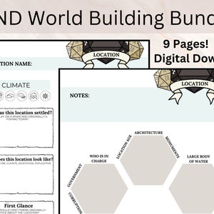 DnD Worldbuilding Bundle | DnD DM Helper | DnD Dungeon Master | DnD Bundle | DnD Campaign Helper | Dnd Campaign Bundle | DownloadsByMonica