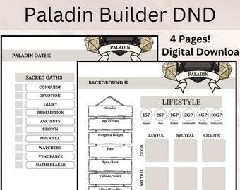 Build a Paladin | Paladin Builder | Paladin Guide DnD | Build a Paladin in DnD | Paladin DnD | Paladin Sacred Oaths | Paladin