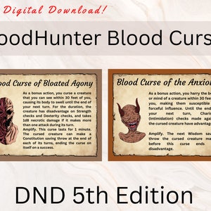 BloodHunter Blood Curses | Blood Hunter Abilities | Blood Hunter DnD Blood Curses | Blood Hunter | Critical Role Blood Hunter