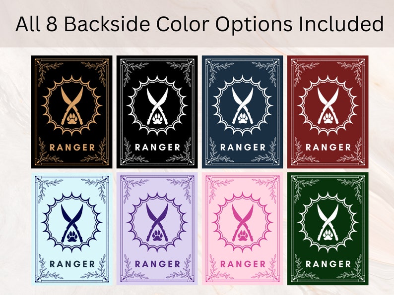 Carte incantesimo DnD Ranger / Libro degli incantesimi DnD / Carte libro degli incantesimi DnD / Accessorio giocatore Dnd / Download istantaneo / dnd Ranger/ Dungeon and Dragons 5e immagine 3