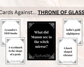 Cards Against Throne of Glass| Throne of Glass | Throne of Glass Games | Digital Downloads | Sarah J. Maas | Aelin | Rowan | Dorian | SJM