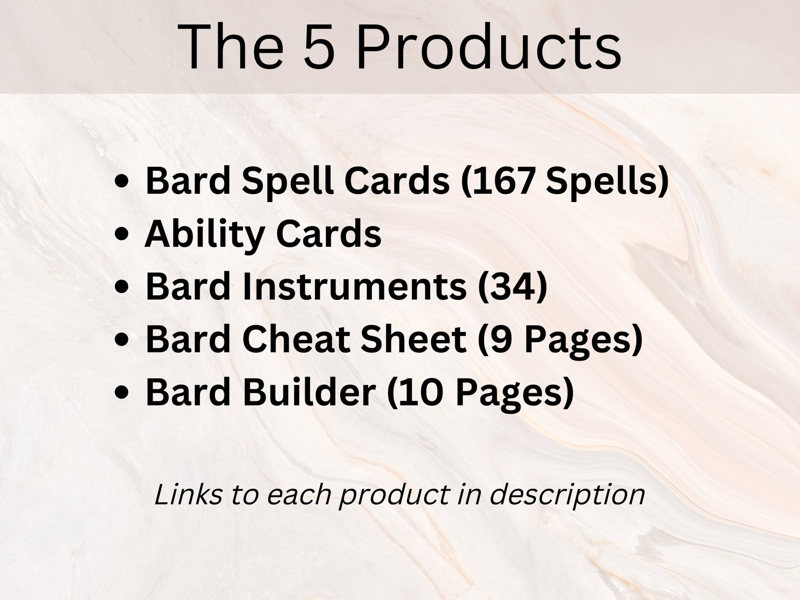 BARD BUNDLE Dnd Bard Pack Bard Spell Cards Bard Etsy