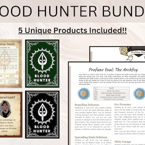 BLOOD HUNTER PAKET | D&D BloodHunter Pack | Blutjäger Zauber | Blood Hunter Curse | Blutjäger Mutagen | Kritische Rolle Blutjäger