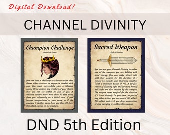 Paladin Channel Divinity | Paladin Abilities | Paladin Channel Divinity Cards | Paladin Spells | DnD Paladin