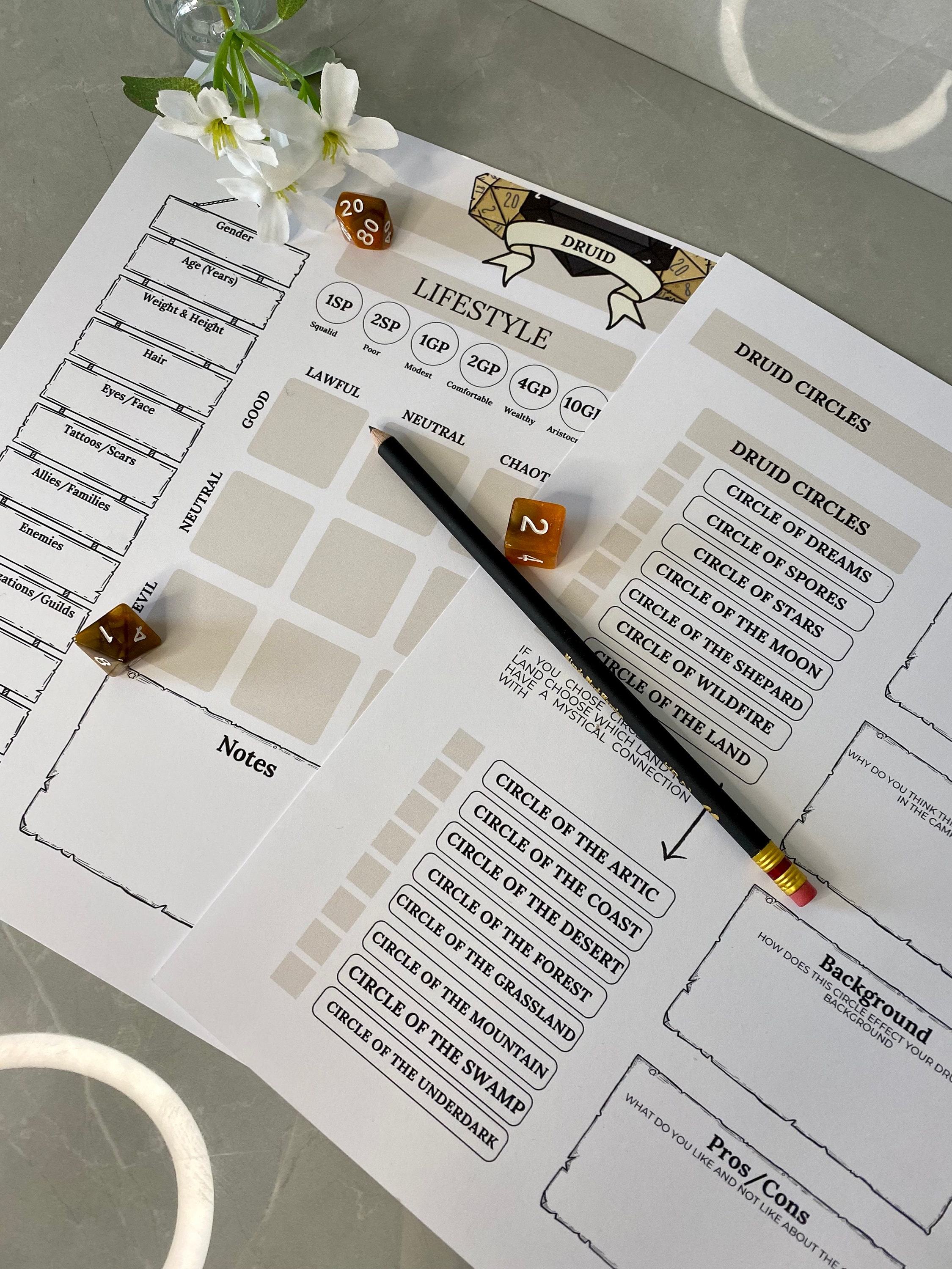 Build a Druid Druid Builder Druid Guide Dnd Build a - Etsy