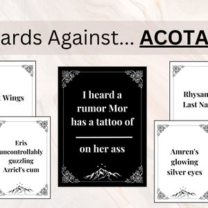 Cards Against ACOTAR | A Court of Thorn and Roses Games | ACOTAR Games | Digital Downloads | Sarah J. Maas | Rhysand | Feyre | ACOTAR Games