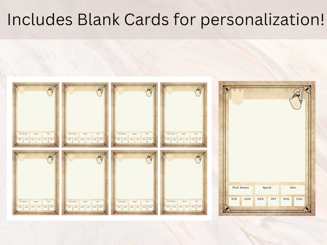 Moon Druid Wild Shapes Cards Dnd 5e Wild Shape 93 Beast Etsy