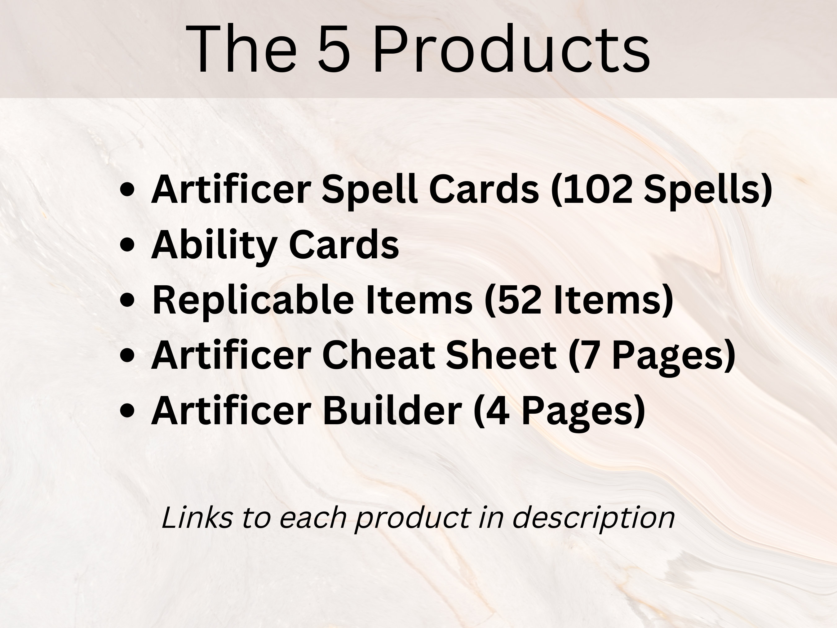 ARTIFICER BUNDLE Dnd Artificer Pack Artificer Spell Cards Etsy