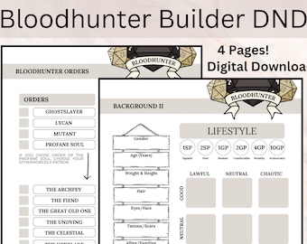 BloodHunter bauen| Blood Hunter Builder | Blutjäger Guide DnD | Baue einen Blutjäger in DnD | Blutjäger | Dungeons und Drachen