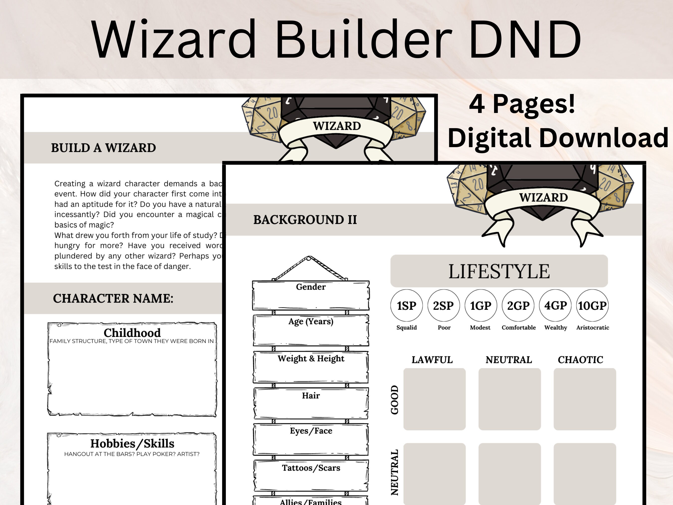 WIZARD BUNDLE | Dnd Wizard Pack | Wizard Spell Cards | Wizard Colleges ...