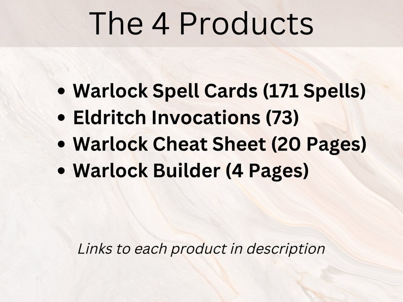 WARLOCK BUNDLE Dnd Warlock Pack Warlock Spell Cards Etsy