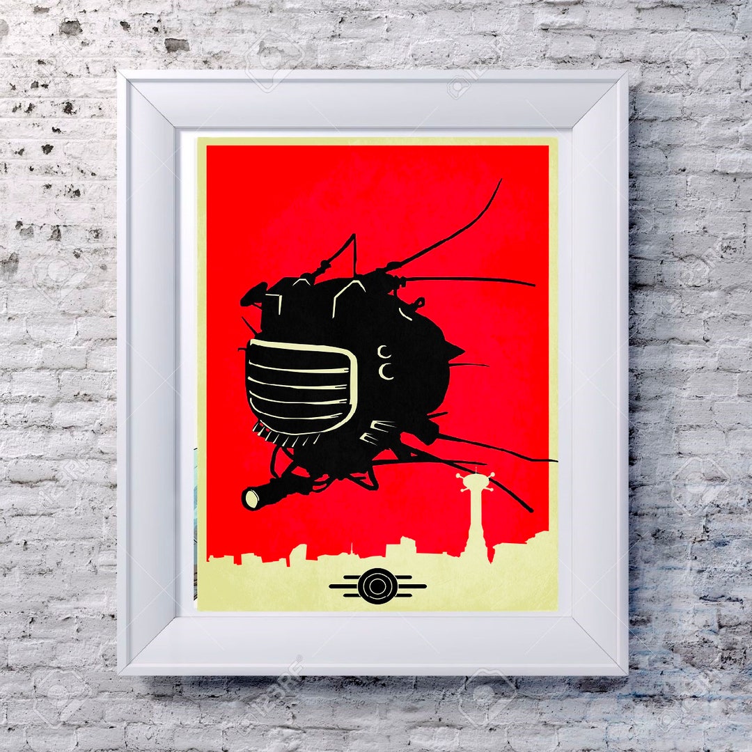 ED-E Eyebot Fallout Minimalist Game Gaming Artwork Alternative - Etsy