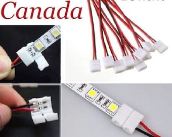 2/4/6/10 pcs 8mm / 10mm 2 Pin Cable LED Strip Connector Solderless 3528/5050 Single Color Adapter Single Head