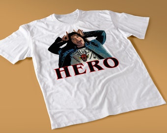 Stranger Things | Eddie | Munson | T-shirt | Gift | Hero | Netflix | Kids | Eleven | Novelty |