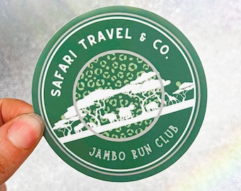 Safari Run Club Vinyl Sticker - Jambo Theme Park Marathon