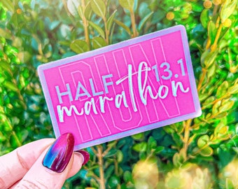 Half Marathon 13.1 Sticker: Waterproof Vinyl Runner Gift