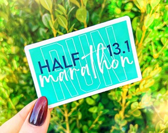 Half Marathon 13.1 Sticker: Waterproof Vinyl Runner Gift
