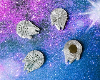 3D Printed Spaceship Bib Magnets: Marathon Runner & Dancer Pins