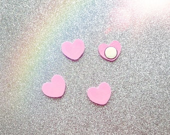 3D Printed Heart Runner Bib Magnets: Custom Colors