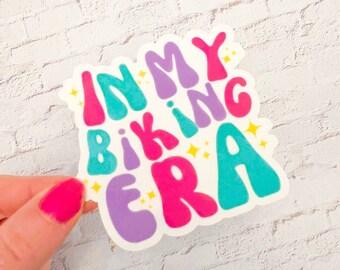 Biking Era Vinyl Sticker: Waterproof Laptop Decal