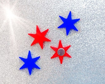 3D Printed Star Runner Bib Magnets: Marathon Race Pins