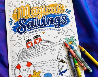 Magical Sailings Cruise Coloring Book, Fish Extender Gift for Kids, Cruise Activity Book, Cruise Vacation Gift, FE Gift Idea