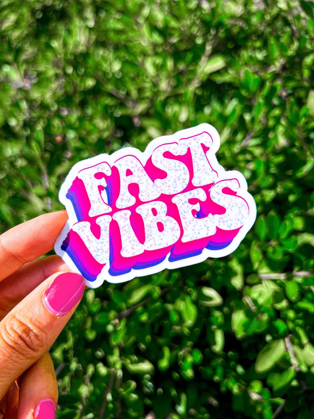 Fast Vibes, Running Sticker, Run Sticker, Vinyl Sticker, Water Bottle