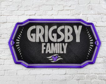 Letrero de puerta personalizado inspirado en Destiny de Disney Cruise Line, imán, DCL, Marvel, extensor de pez, placa, impreso en 3D, casillero, polvo de hadas, decoración de puerta