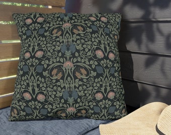 William Morris Inspired Outdoor Pillow | Patio Pillow | Cottagecore Pillow | Botanical Pillow | Boho Outdoor Pillow | Waterproof Pillow