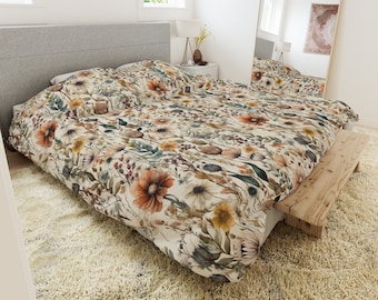 Botanical Duvet Cover | Wildflowers | Cottagecore Duvet | Whimsical Bedding | Floral Bedding | Botanical Bedroom Decor | Wild Floral Duvet