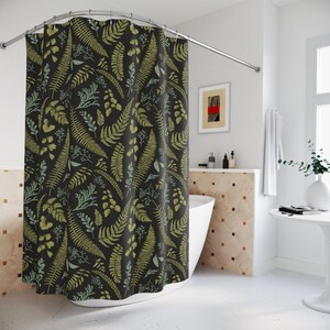 Cottagecore Shower Curtain | Botanical Shower Curtain | Enchanted Forest Decor | Celestial Shower Curtain | Cottagecore Decor | Witchy Decor