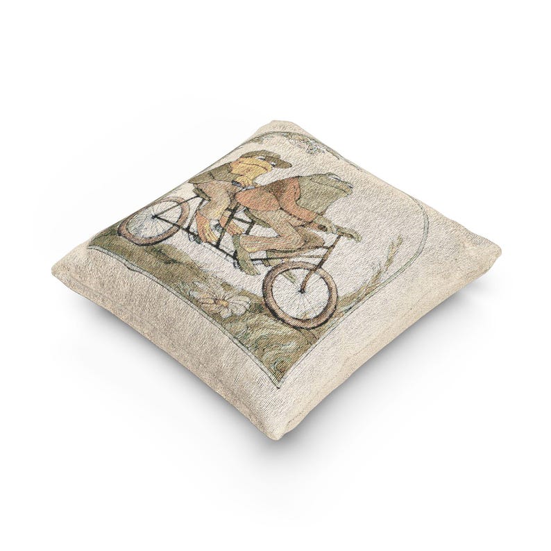 Frog and Toad Woven Pillow Cottagecore Bookish Decor Whimsical Vintage Throw Pillow Nostalgic Gift for Readers Classic Book Lover's Gift image 8