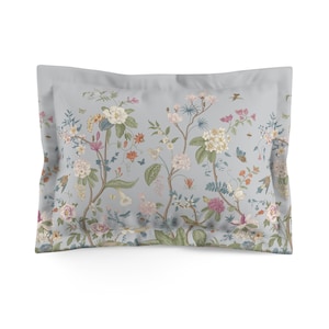 Floral Pillow Sham | Victorian Bedding | Floral Pillowcase | Elegant Bedding | French Toile | Floral Bedroom Decor | Farmhouse Country