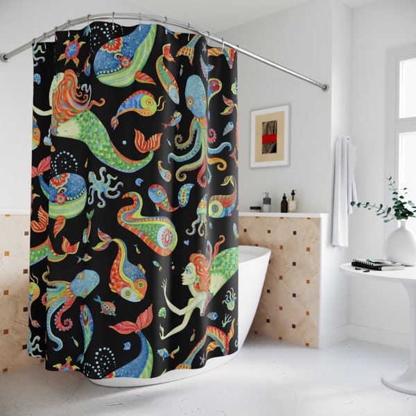 Mermaid Curtain Etsy