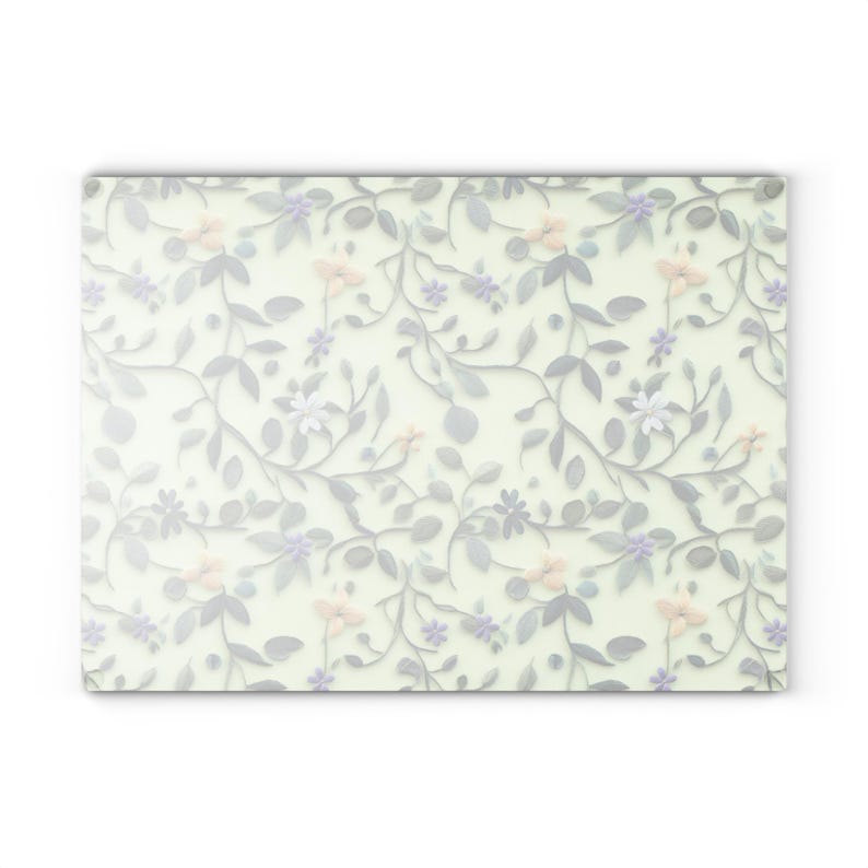 Botanical Glass Cutting Board | Wildflowers | Charcuterie Board | Serving Plate | Tempered Glass | Floral Cutting Board | Housewarming Gift image 5