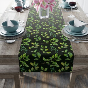 Botanical Table Runner | Cottagecore Table Runner | Spring Table Runner | Woodland Table Runner | Cottagecore Decor | Tree Branches | Leaves