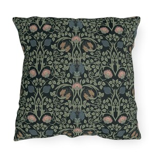 William Morris Inspired Outdoor Pillow | Patio Pillow | Cottagecore Pillow | Botanical Pillow | Boho Outdoor Pillow | Waterproof Pillow image 6