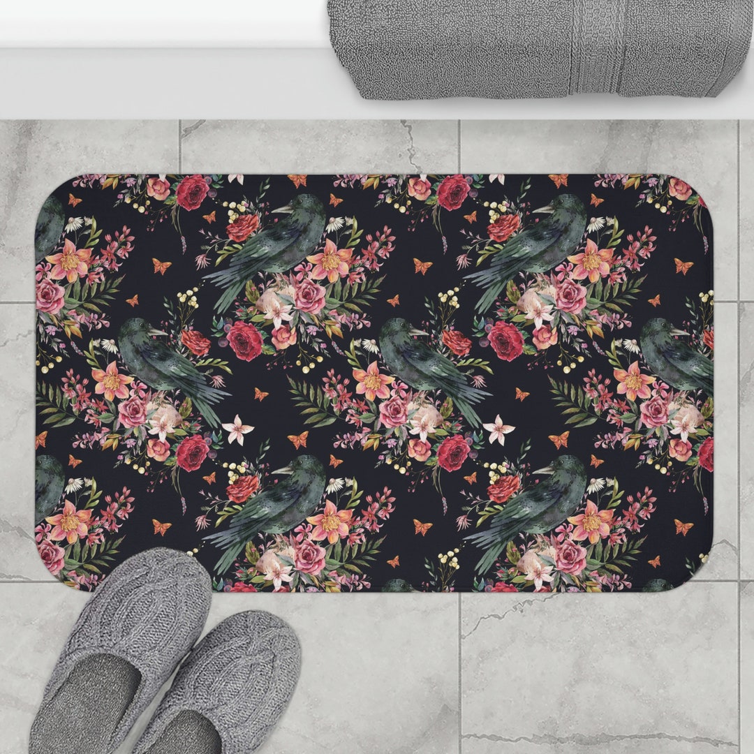 Dark Academia Bath Mat | Gothic Bath Mat | Whimsigoth Decor | Gothic ...