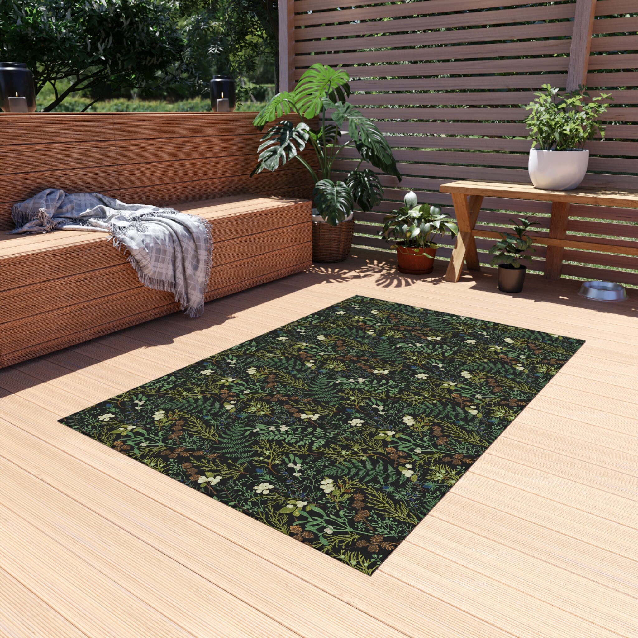 Cold Weather Rugs Winter Forest Indoor/outdoor Rug | Enchanted Forest | Cottagecore Rug ...