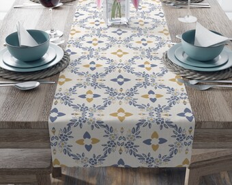 French Country Table Runner | Farmhouse | Festive Table Runner | Holiday | Natural Table Runner | Boho Table Runner | Rustic Home Decor