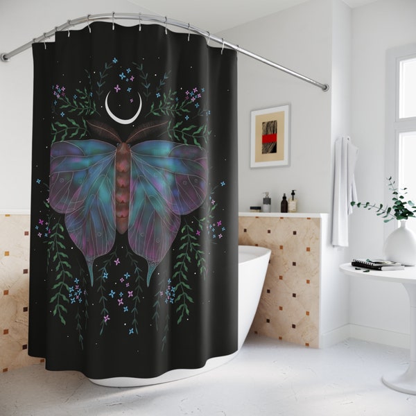 Blue Butterfly Shower Curtain Etsy